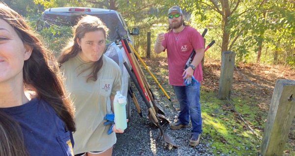 North Carolina Chapter Helps with Pollinator Garden Clean-up