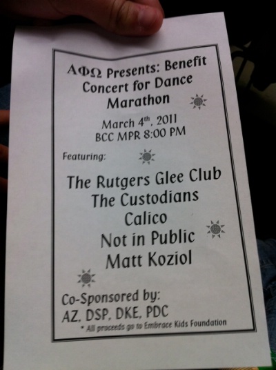 Benefit Concert for Dance Marathon